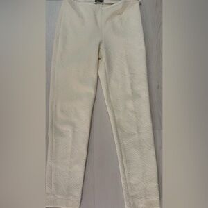 J. McLaughlin Cream Textured Trousers
